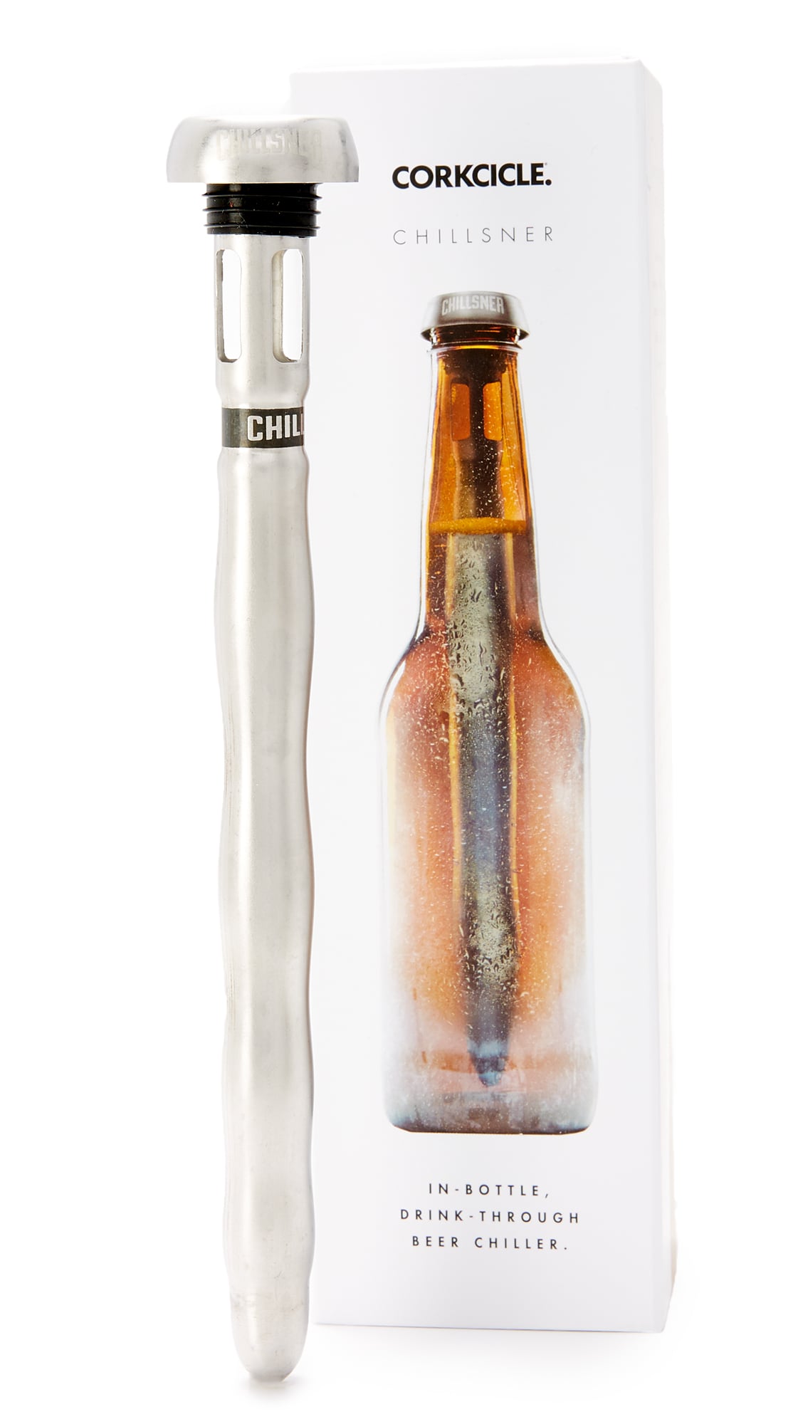 Chillsner Drink Thru Beer Chiller 2 Pack by Corkcicle Great Gift for sale  online