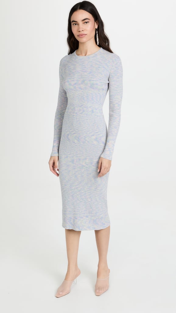 A Comfortable Dress: Tibi Printed Combed Cotton Crewneck Shift Dress