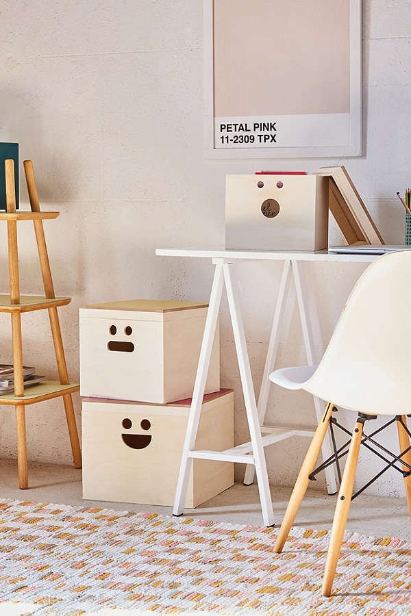 Urban Outfitters Happy Face Nesting Storage Box Set