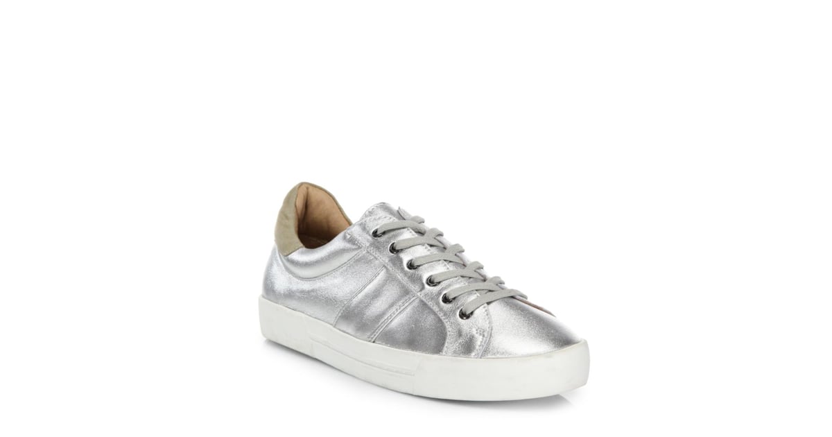 Joie Dakota Metallic Nappa Leather Sneakers ($210) | Comfortable ...