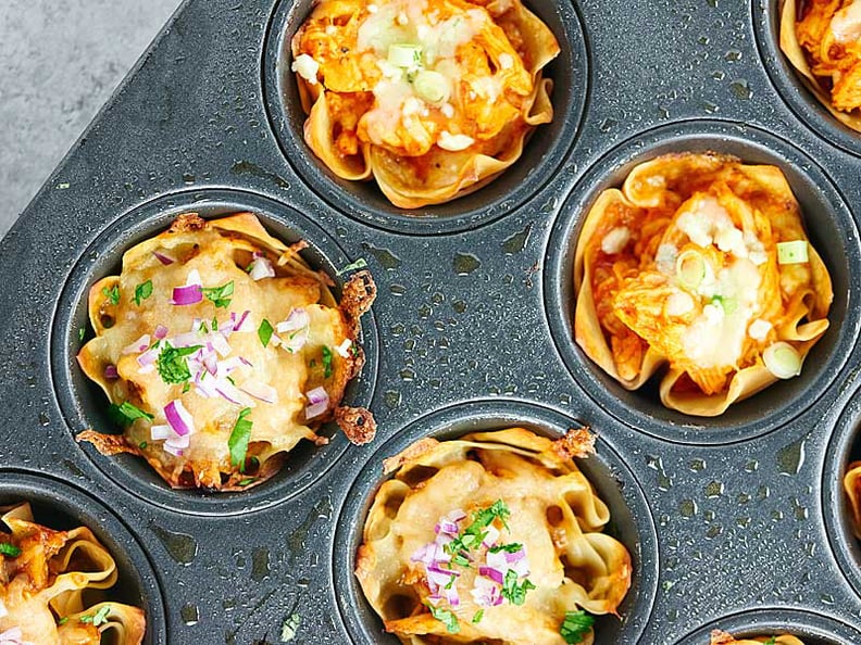 BBQ Chicken Wonton Cups