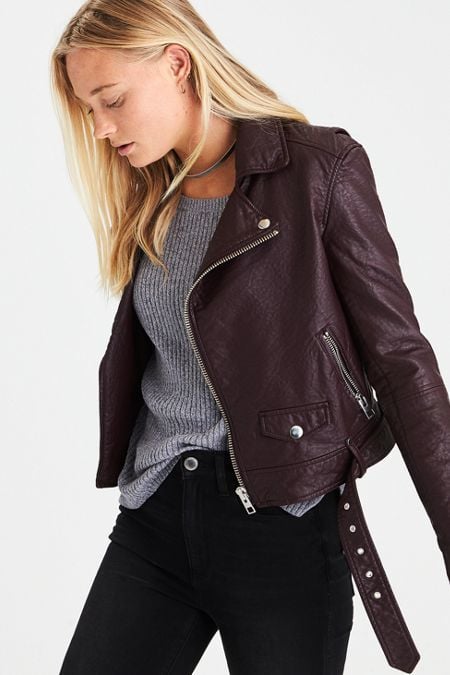 American Eagle Faux-Leather Moto Jacket