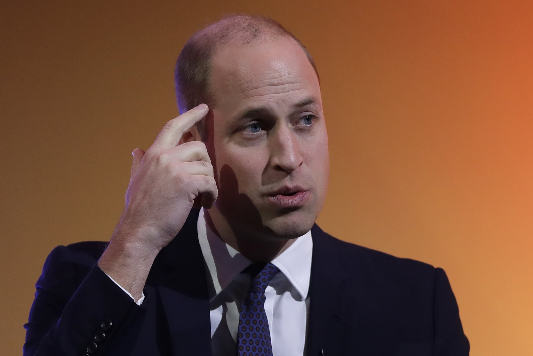 LONDON, ENGLAND - NOVEMBER 20: Prince William, Duke of Cambridge speaks on stage during a panel discussion at the inaugural 'This Can Happen' conference on November 20, 2018 in London, England. The conference brings together hundreds of delegates from the UK and further afield to share best practice in multiple different mental health fields. (Photo by Kirsty Wigglesworth - WPA Pool/Getty Images)