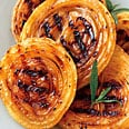 bbq onion steaks with honey-mustard sauce
