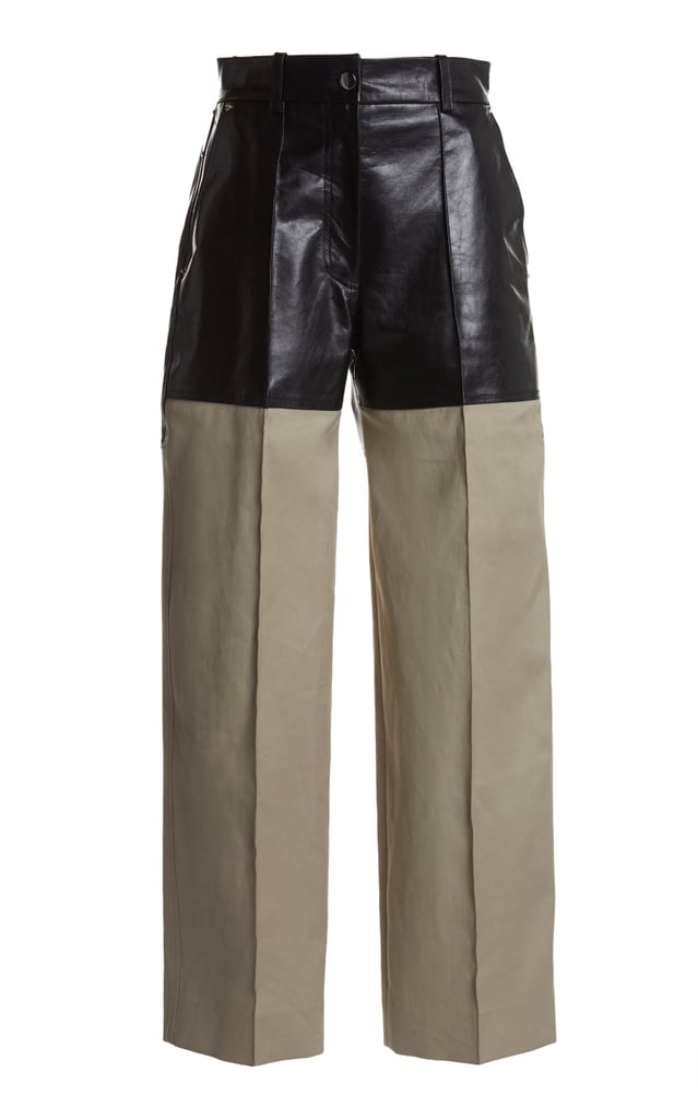 Peter Do Two-Tone Leather-Cady Pants