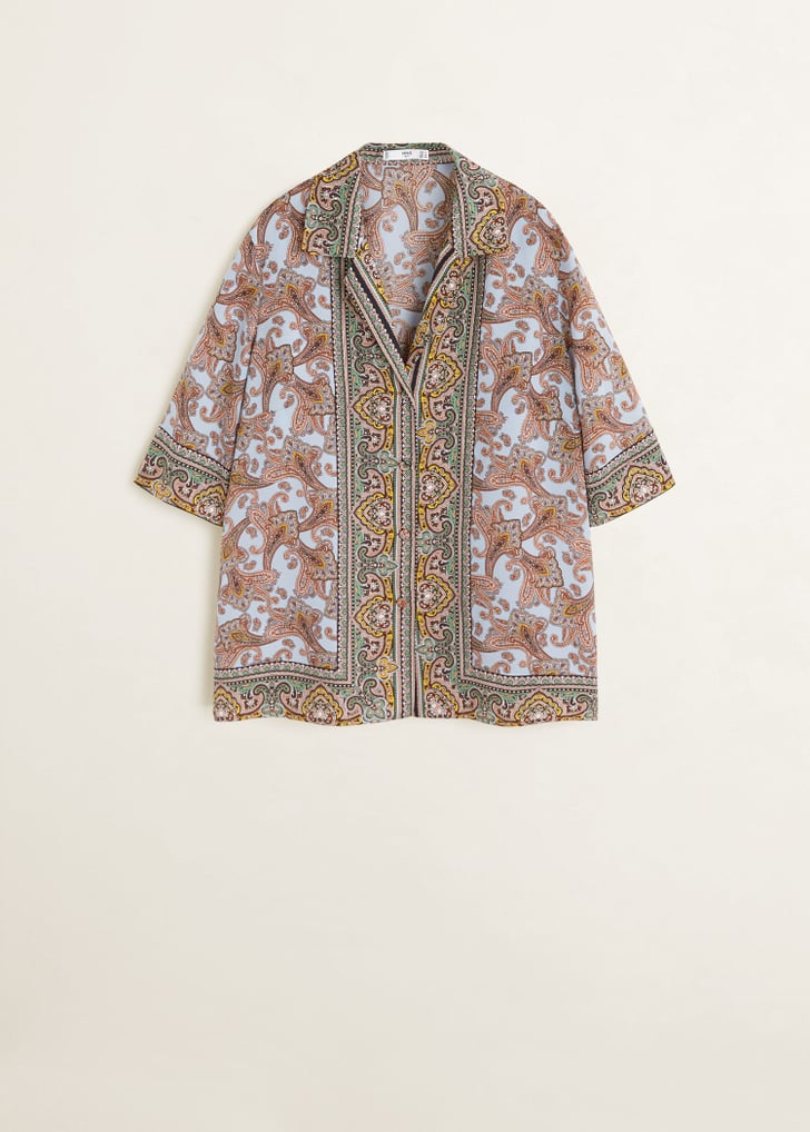 mango paisley print shirt