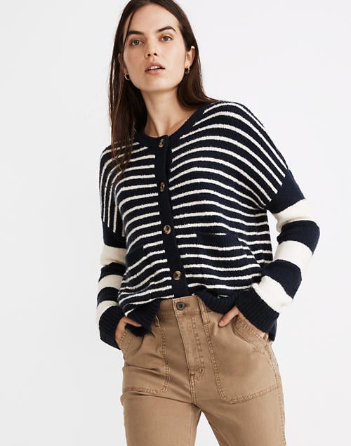 Madewell Stripe-Play Colburne Cardigan Sweater