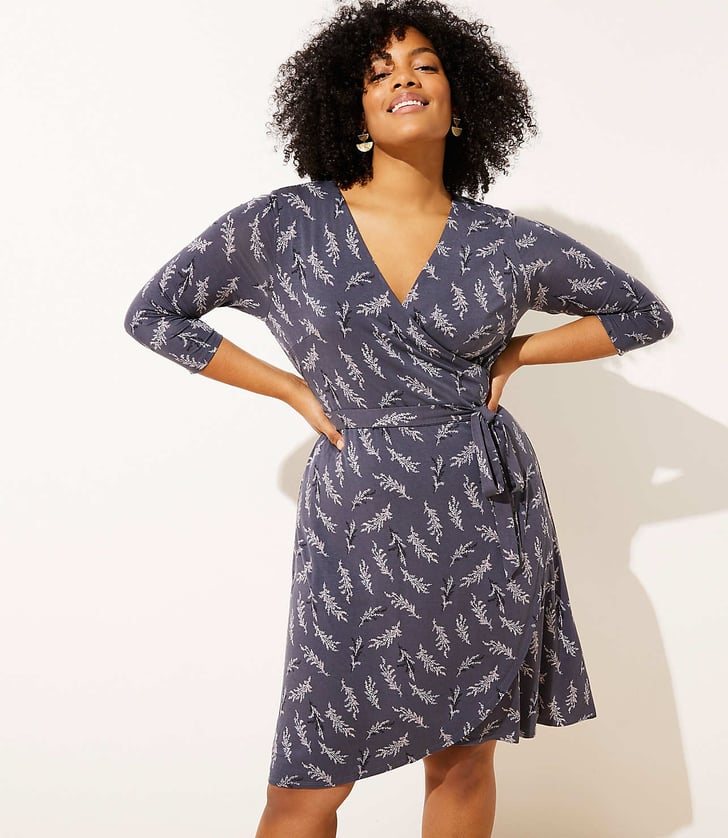 Loft Plus Leafy Wrap Dress Best Versatile Dresses POPSUGAR Fashion
