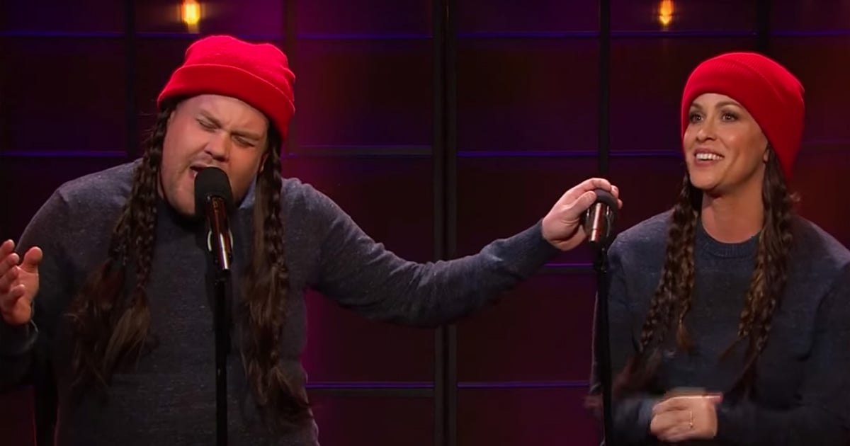 James Corden and Alanis Morissette Sing "Ironic" POPSUGAR Entertainment