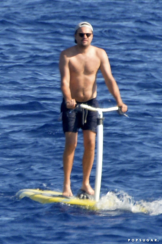 Leonardo DiCaprio Riding Sea Scooter in Italy Pictures 2019