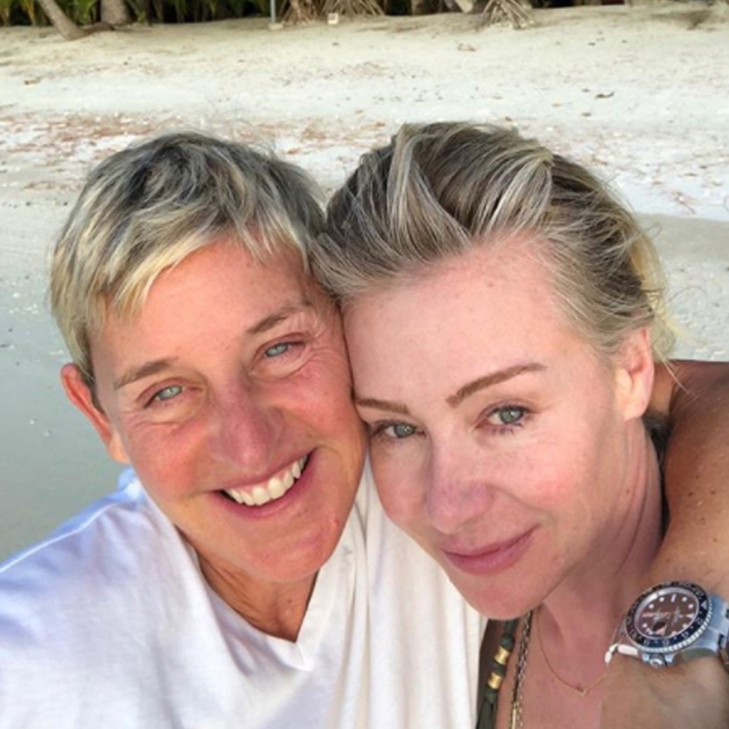 Ellen DeGeneres And Portia De Rossi No Makeup Selfie POPSUGAR