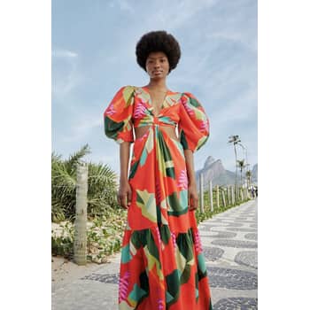 24seven Comfort Apparel Womens Printed Long Maxi Dress