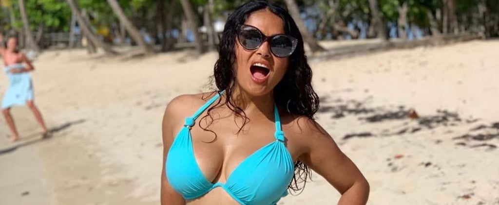 Salma Hayek Celebrates Her Birthday in a Bright Blue Bikini: "Yes, Tomorrow I'm 53"