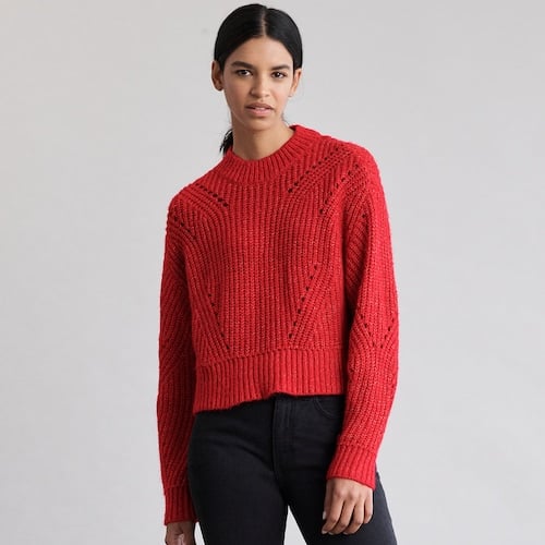 Elizabeth and James Open Stitch Sweater