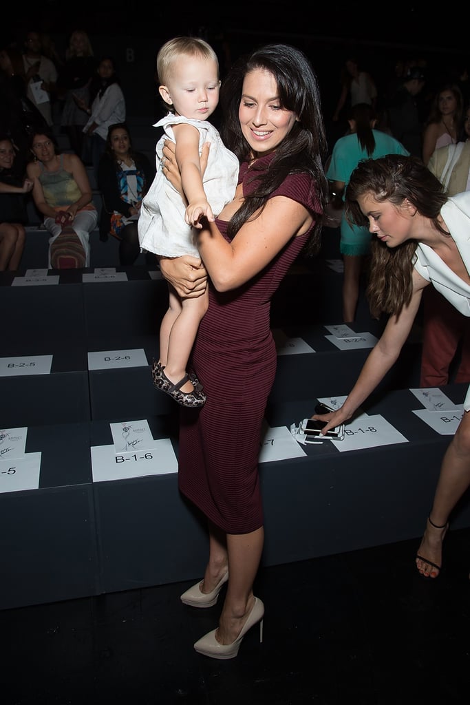 Hilaria Baldwin With Carmen and Ireland NYFW September 2015