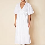 Brand Edee Wrap Dress Plain White ...