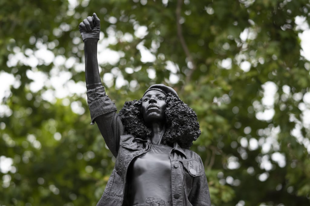 BLM Protestor Jen Reid Replaces Edward Colston Statue