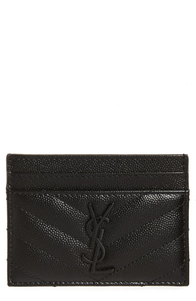 A Designer Card Case: Saint Laurent Monogram Leather Card Case