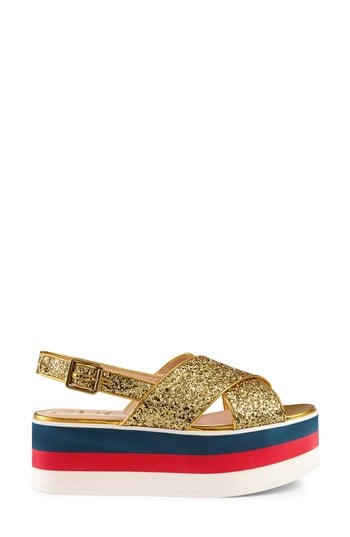 Gucci Glitter Flatform Sandal