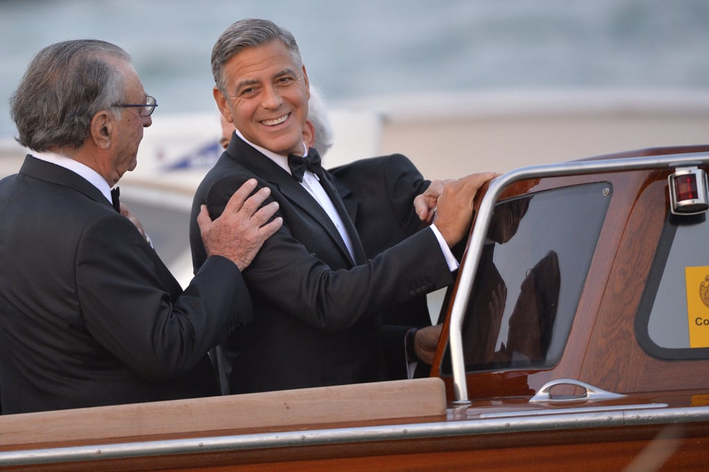George took a water taxi to his wedding.