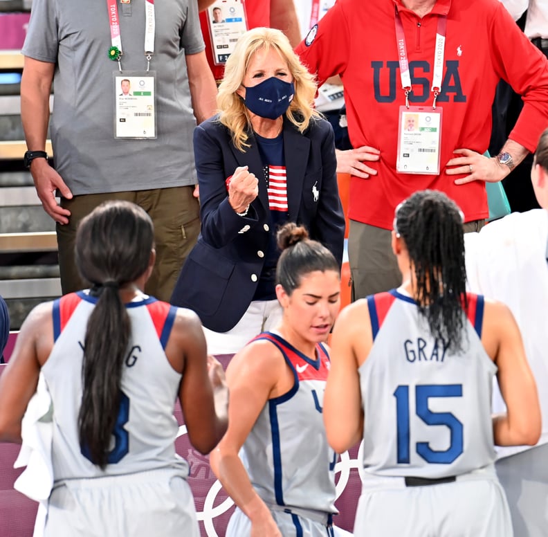 Jill Biden Attends Women's 3x3 Basketball at the 2021 Olympics