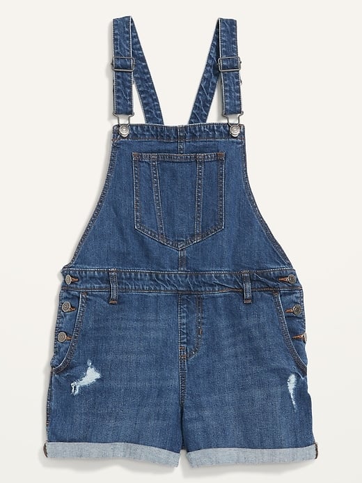 Old Navy Distressed Jean Shortalls
