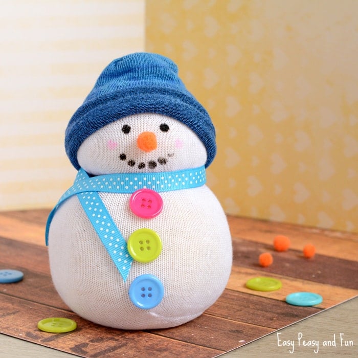 No-Sew Sock Snowman