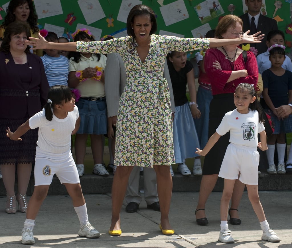 Michelle Obama in a DVF Wrap Dress