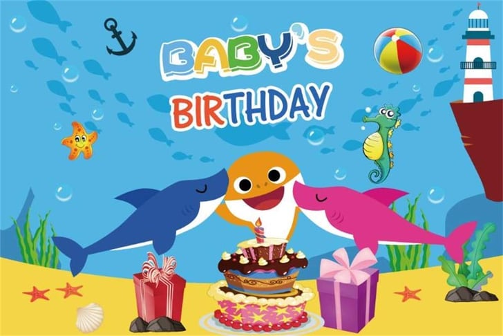 Baby Shark Photo Background | Baby Shark Party Supplies For Kid