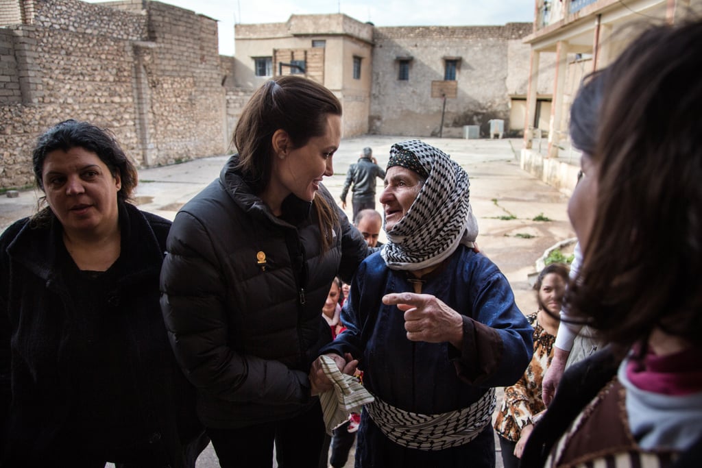 Angelina Jolie at Refugee Camp in Iraq January 2015