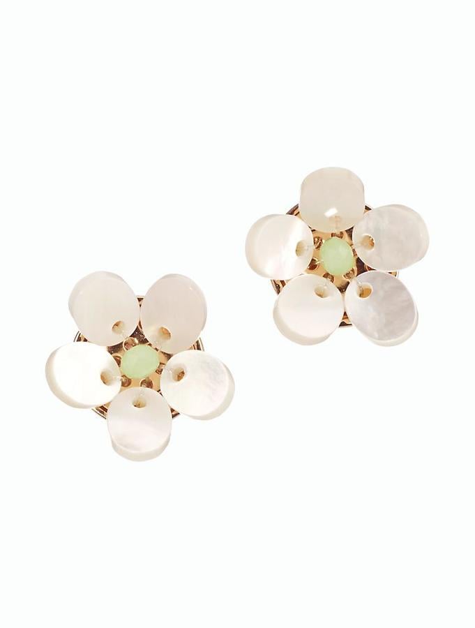 Talbots Mother-of-Pearl Flower Earrings ($30) | Me Before You Movie ...