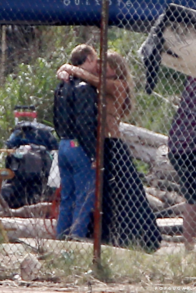Johnny Depp and fiancée Amber Heard made out on the set of his film in Boston on Monday.