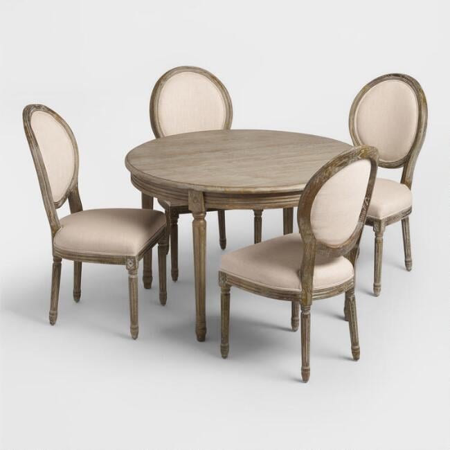 Round Wood Paige Dining Collection Elevate Your Small Apartment