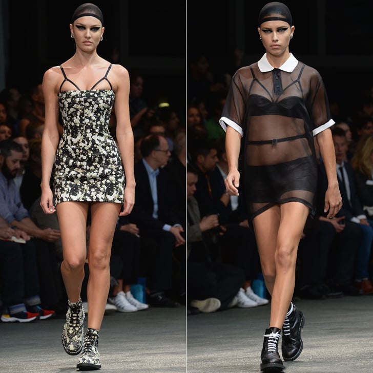 Candice Swanepoel and Adriana Lima in Givenchy Menswear