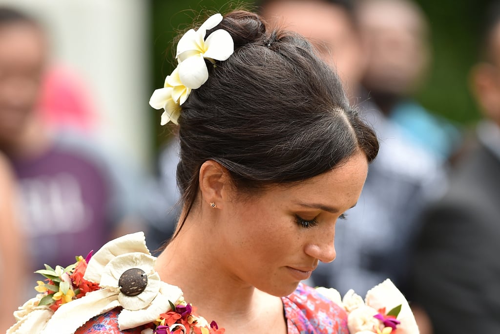 Meghan Markle's Tropical French Twist, 2018