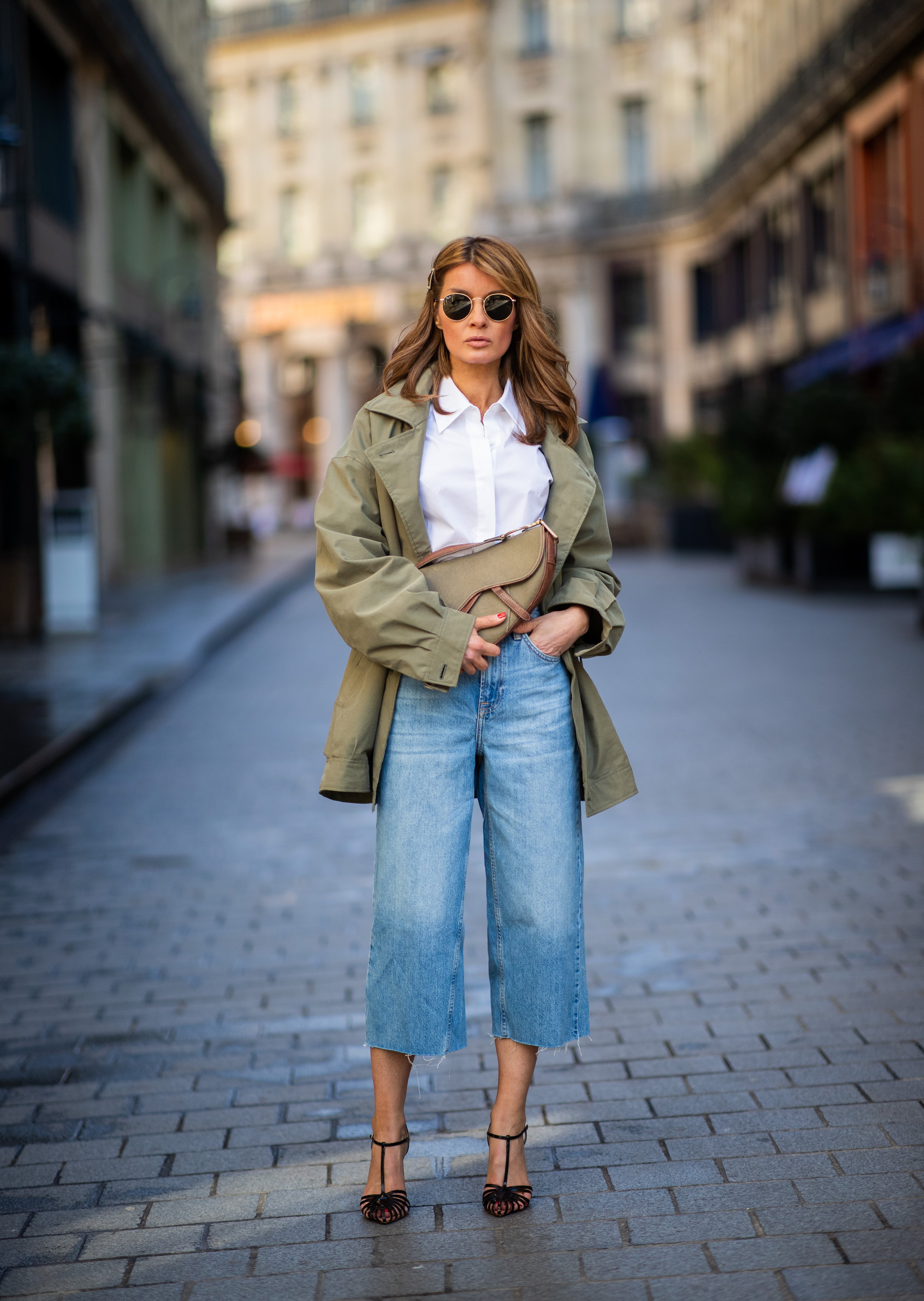 Cropped jeans with best sale turn ups