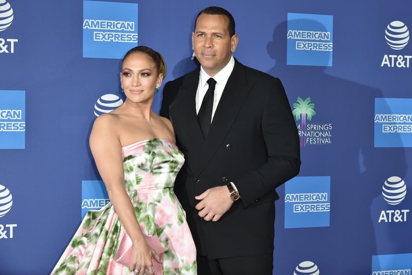 PALM SPRINGS, CALIFORNIA - JANUARY 02: Jennifer Lopez and Alex Rodriguez attend the 31st Annual Palm Springs International Film Festival Gala at Palm Springs Convention Center on January 02, 2020 in Palm Springs, California. (Photo by David Crotty/Patrick