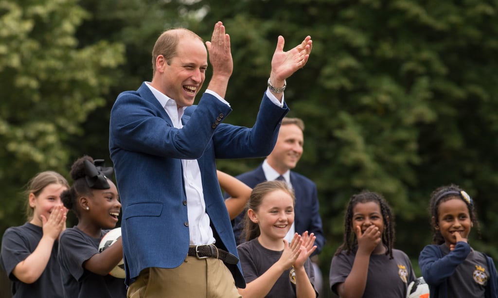 Prince William Playing Soccer With Kids in London July 2017