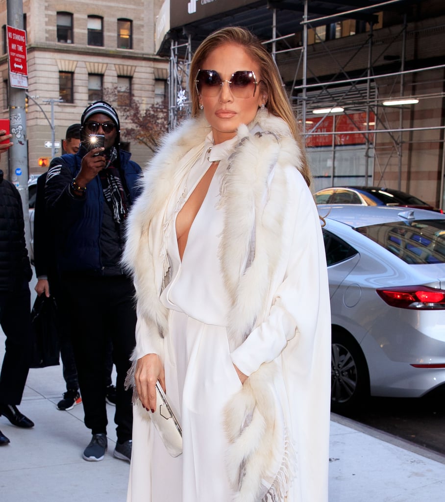 Jennifer Lopez's White Chanel Jumpsuit Dec. 2018