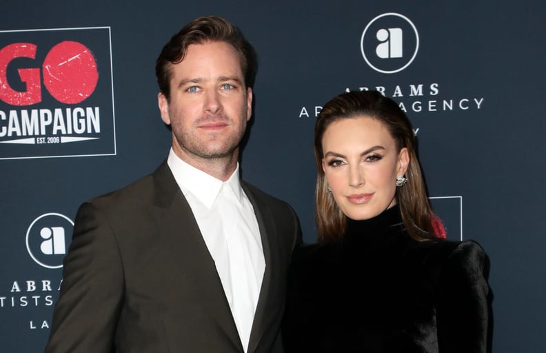 LOS ANGELES, CALIFORNIA - NOVEMBER 16: Armie Hammer and  Elizabeth Chambers attend the Go Campaign's 13th Annual Go Gala at NeueHouse Hollywood on November 16, 2019 in Los Angeles, California. (Photo by David Livingston/Getty Images)