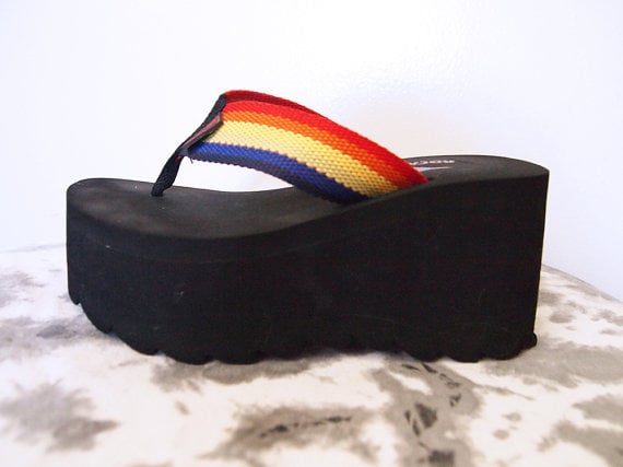 Rainbow Platform Sandals