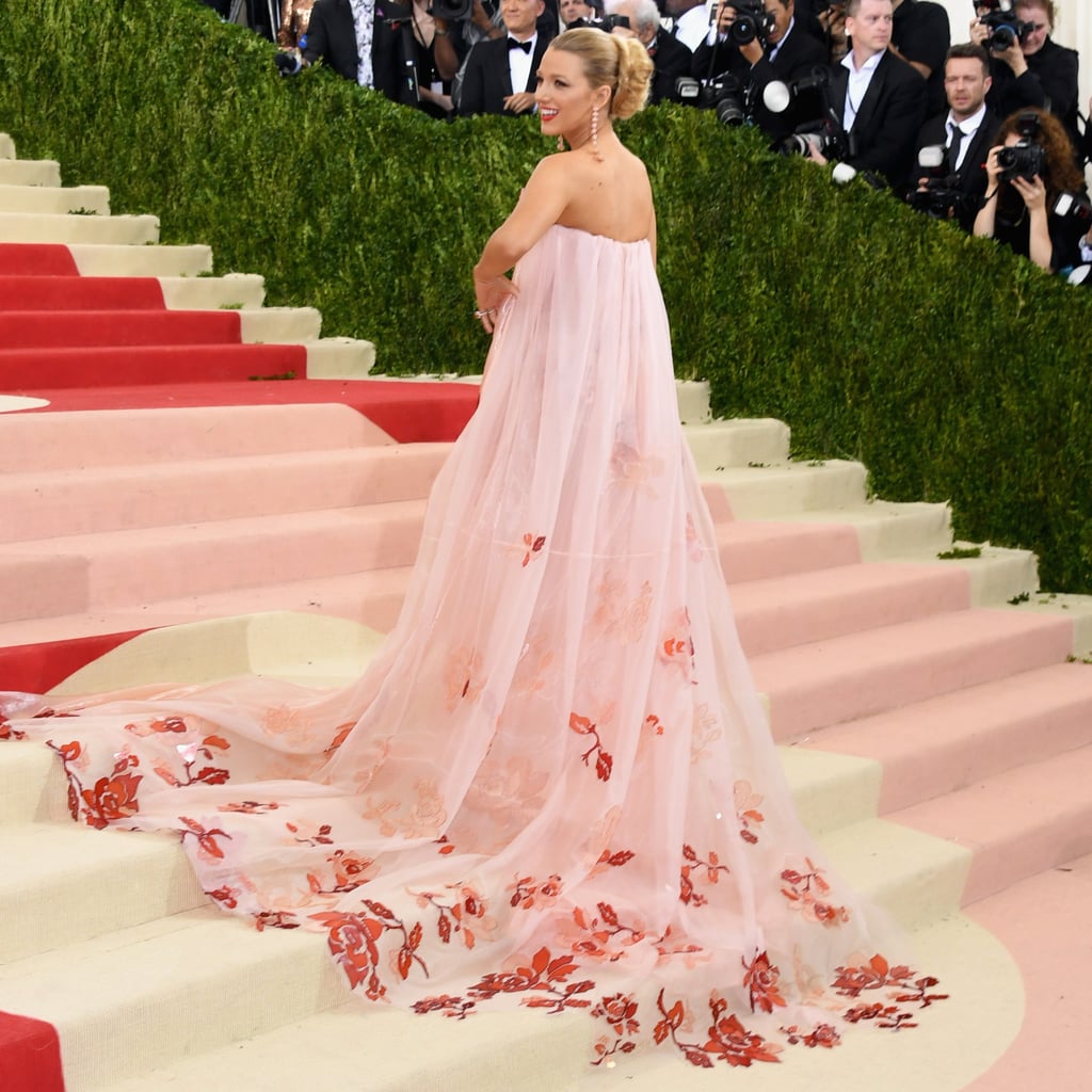 blake lively rose gold dress