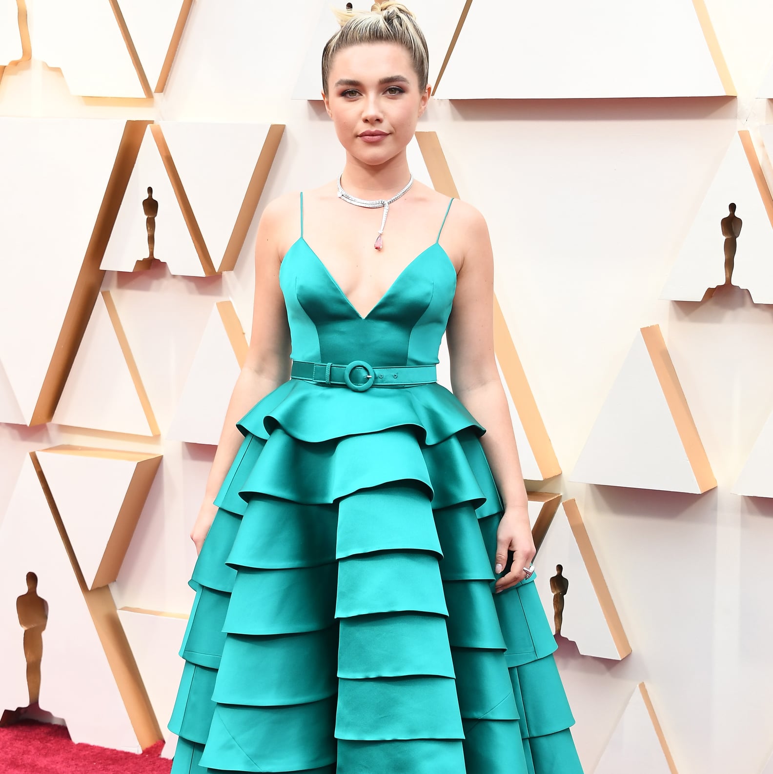 Florence Pugh's Turquoise Louis Vuitton Dress at the Oscars POPSUGAR