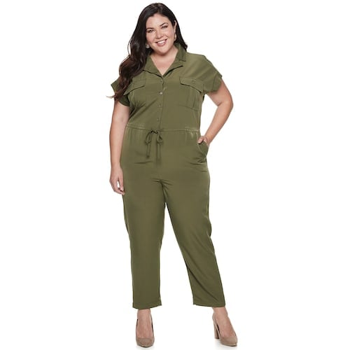 EVRI Plus Size Utility Jumpsuit