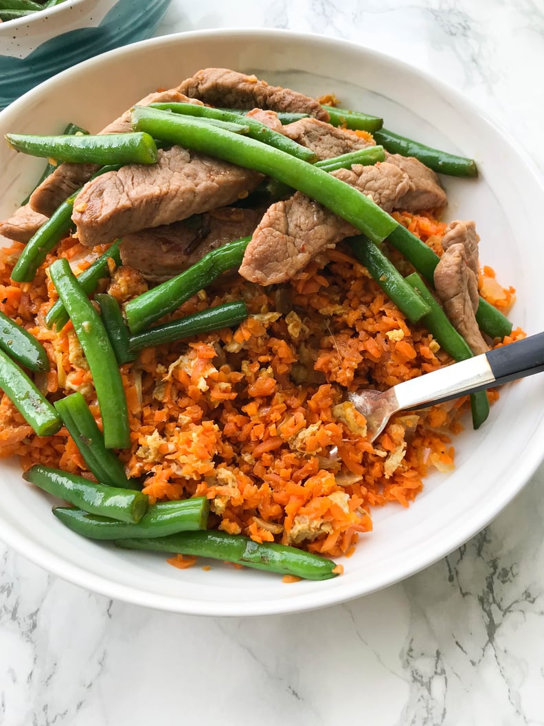 Pork and Green Bean Stir-Fry With Sweet Potato Fried Rice