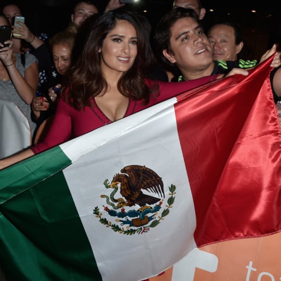 Salma Hayek With Mexican Flag on Red Carpet