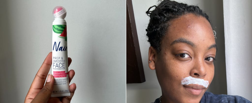 Nair预科和光滑的脸头发剂检查照片