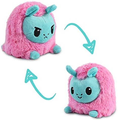 TeeTurtle Reversible Llama Plushie in Light Pink and Light Blue