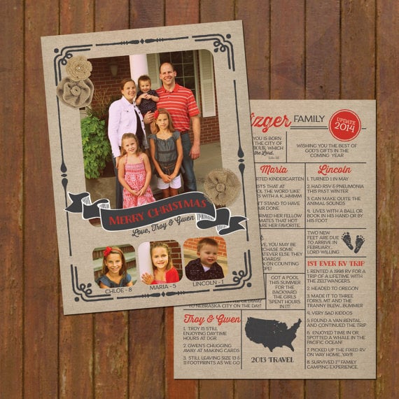 Year in Review Christmas Card