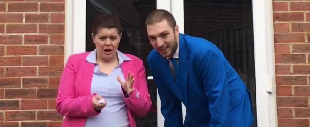 Dad Surprises Wife With Gender Reveal